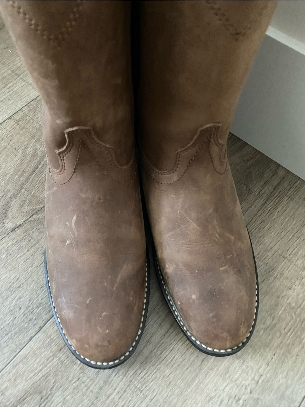 NWOB Laredo Ladies Brown Distressed Roper Boot 28-6923 Size 8M - Picture 2 of 9